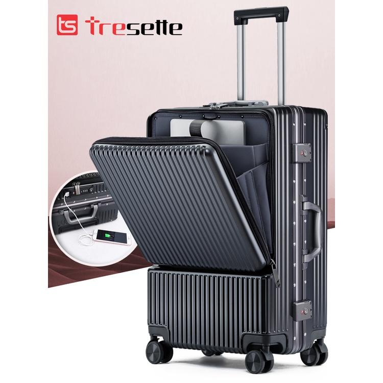Vali khóa sập cao cấp nhập khẩu Hàn Quốc Tresette 2902 Có Ngăn Đựng Latop Cổng Sạc USB