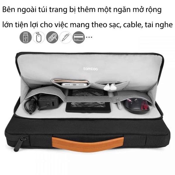 Túi xách chống sốc Tomtoc Versatile-A14 cho Laptop 13.5 inch, cho Macbook Pro 14 inch A14-C02 bảo vệ hoàn hảo chống va đập - HÀNG CHÍNH HÃNG