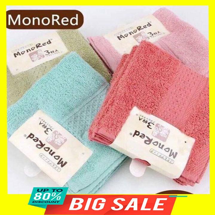1 Chiếc khăn mặt Monored Nhật mềm mịn không xổ lông, 34x34cm