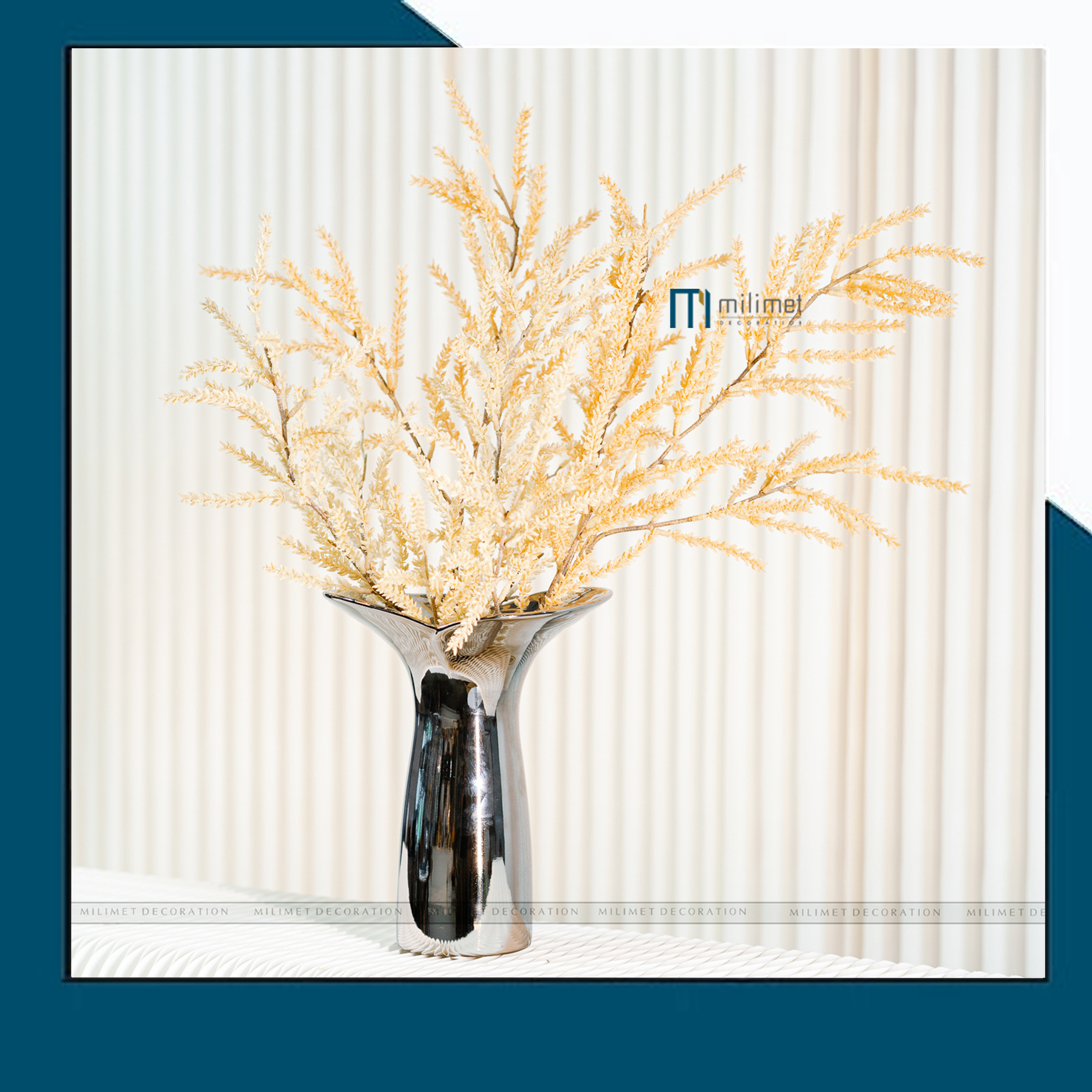 Lọ hoa tráng bạc miệng loe 25*20cm