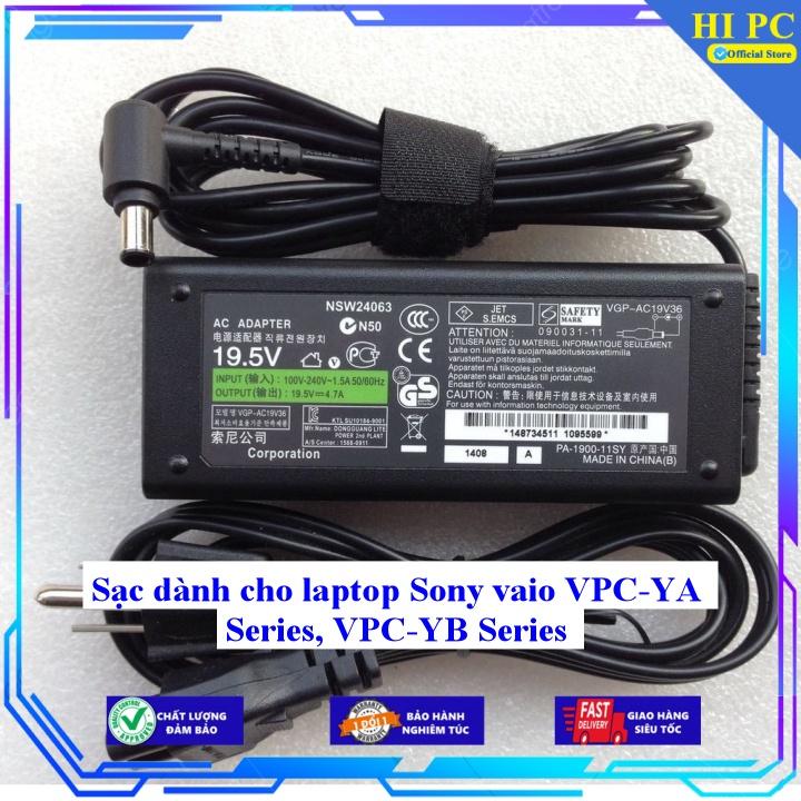 Sạc dành cho laptop Sony vaio VPC-YA Series VPC-YB Series - Kèm Dây nguồn - Hàng Nhập Khẩu