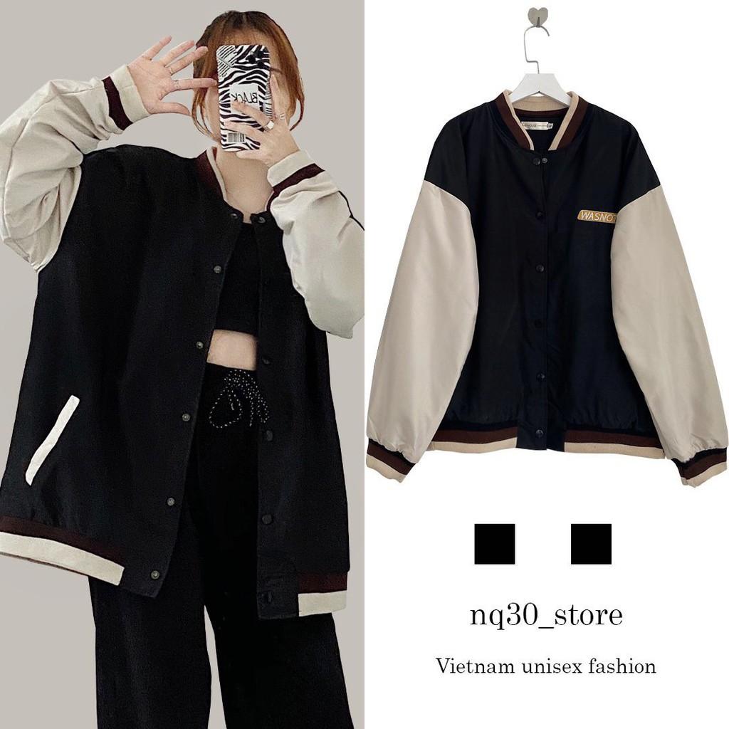 Áo Khoác Bomber Jacket WASNOT Chất Dù Nam Nữ Unisex