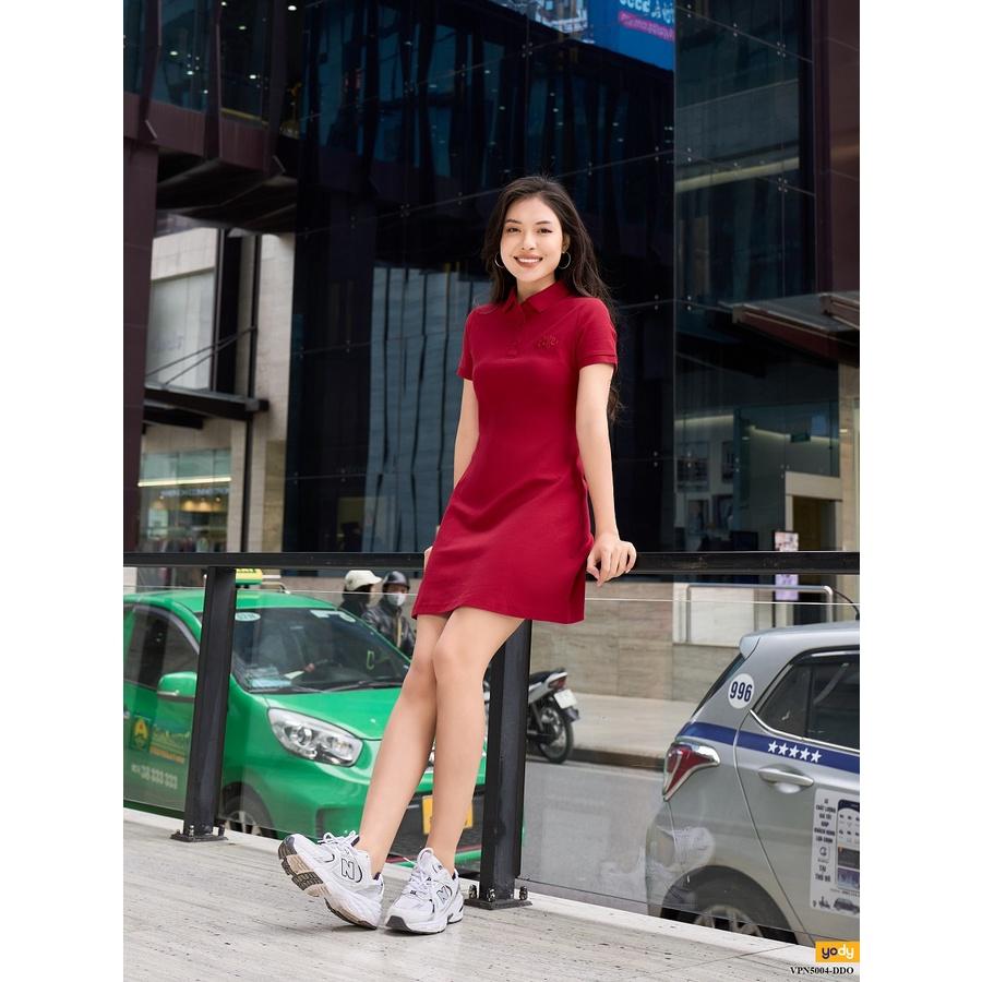 Váy thun polo nữ YODY cộc tay có cổ chất liệu cotton mềm mại thoải mái - VPN5004