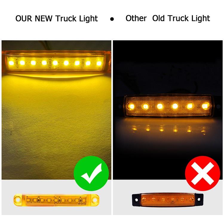 1 Đèn LED 24V 9 Bóng Gắn Bên Hông Xe Hơi Xe Tải Chuyên Dụng