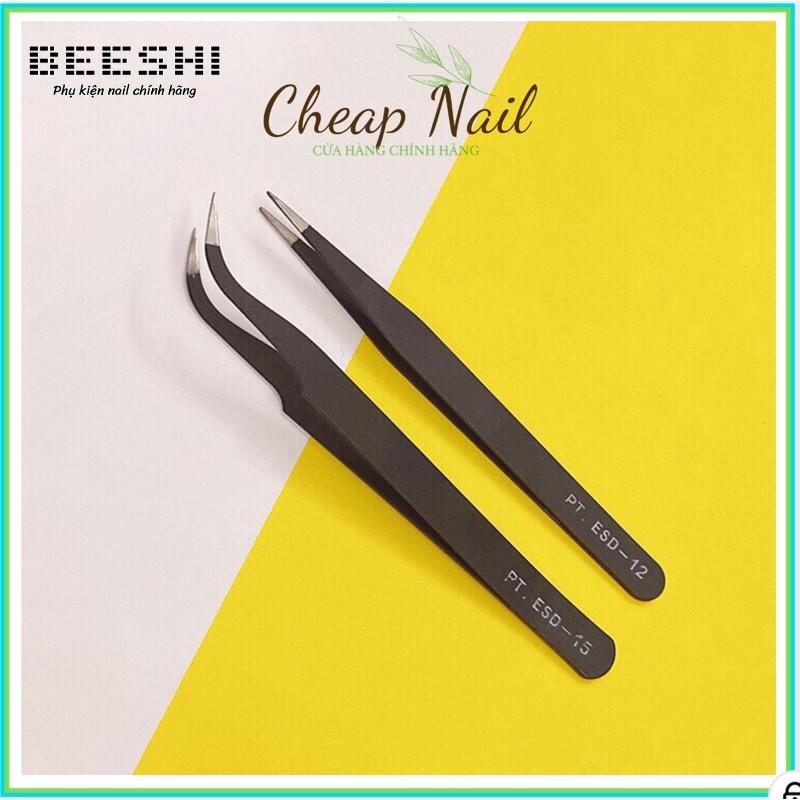 Nhíp gắp đá, nhíp làm móng Cheap nail đầu cong, đầu thẳng tiện dụng- beeshi shop nail