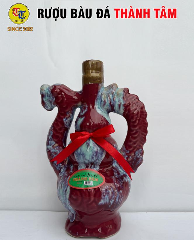 Đặc Sản Bình Định - Rượu Bàu Đá Thành Tâm Rổng Nhỏ Đậu xanh (Màu hồng) 350ml  - OCOP 3 Sao