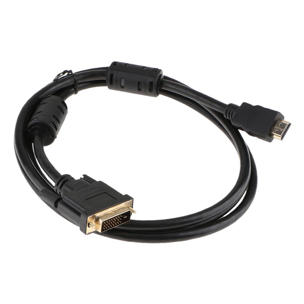 6FT Gold-plated 24+1 -D Male to Male Adapter Cable for HDTV 1080P