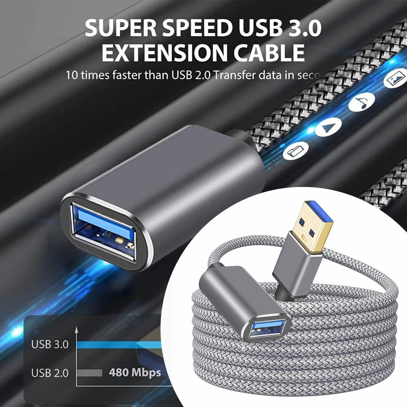 USB 3.0 Extension Cable Portable Extension Cord Durable Data Transfer