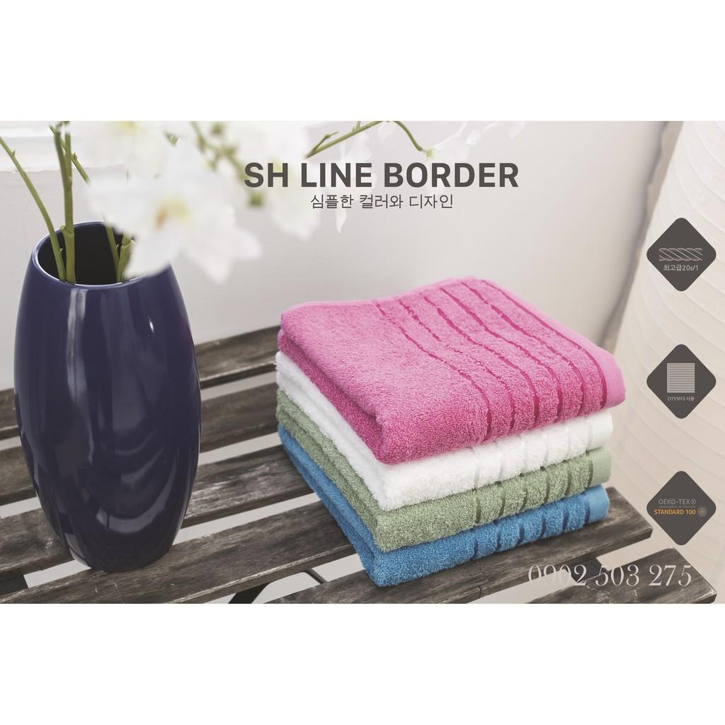 Hộp Quà Tặng – 04 Khăn Cotton Cao Cấp SONGWOL LINE BORDER