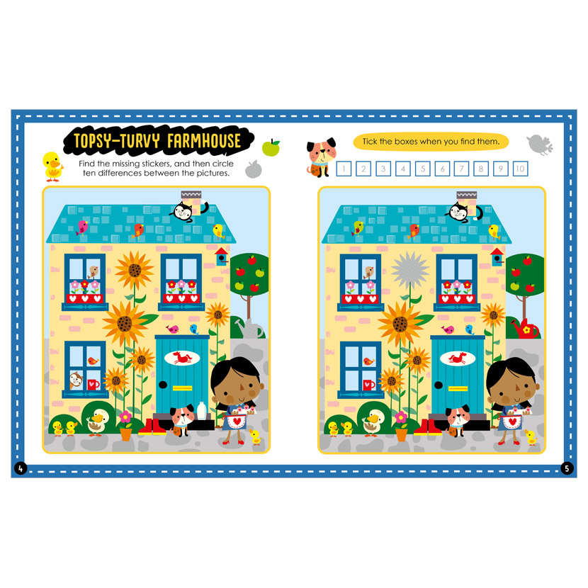 Sách tương tác sticker – Tìm điểm khác nhau - Spot the difference (Sticker activity book)