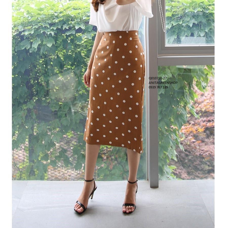 Q010720 CHÂN VÁY CHẤM BI