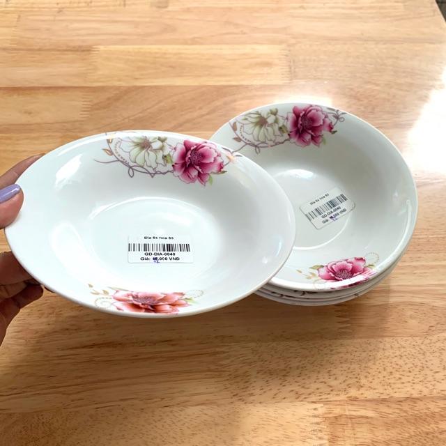 Dĩa sành in bông 6 sâu 53