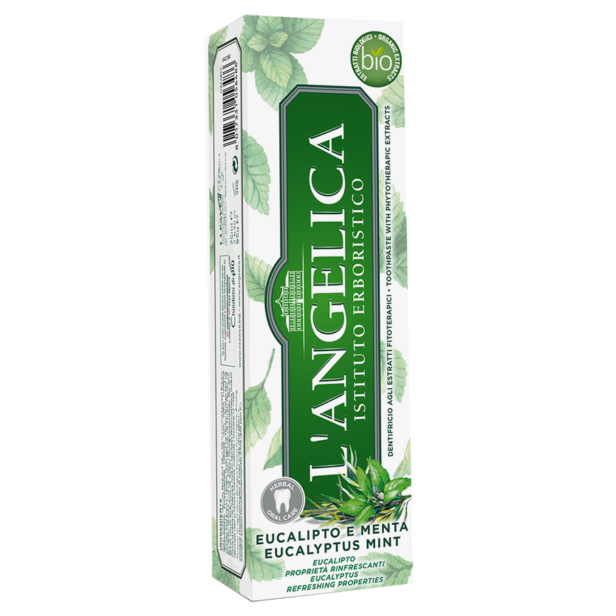 Kem Đánh Răng L'Angelica Toothpaste - Mint and Eucalyptus - Bạc Hà và Bạch Đàn