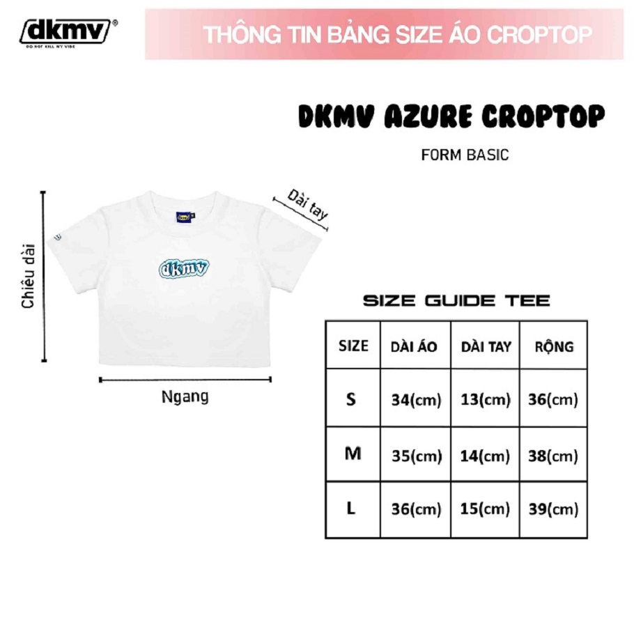 Áo croptop nữ màu trắng | DKMV Croptop Azure-White