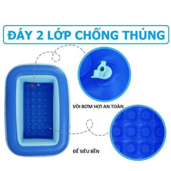 Bể bơi cho bé ( 1M2- 1M5-1M8-2M1-2M5...3M) đáy CHỐNG TRƯỢT . KD1