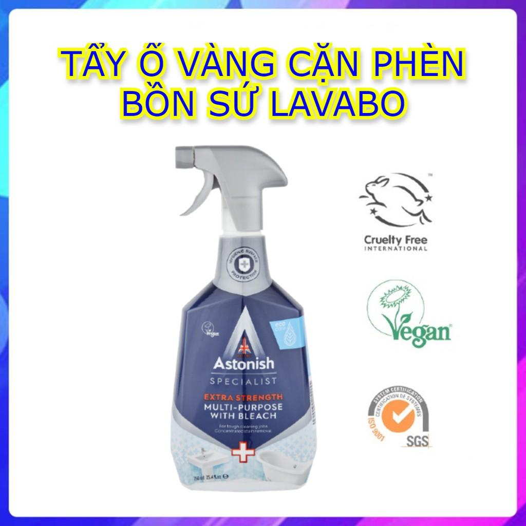 Nước tẩy bồn cầu, bồn tắm, lavabo, bệ toilet, tẩy ố vàng cặn phèn và mảng bám nhà tắm Astonish C6780
