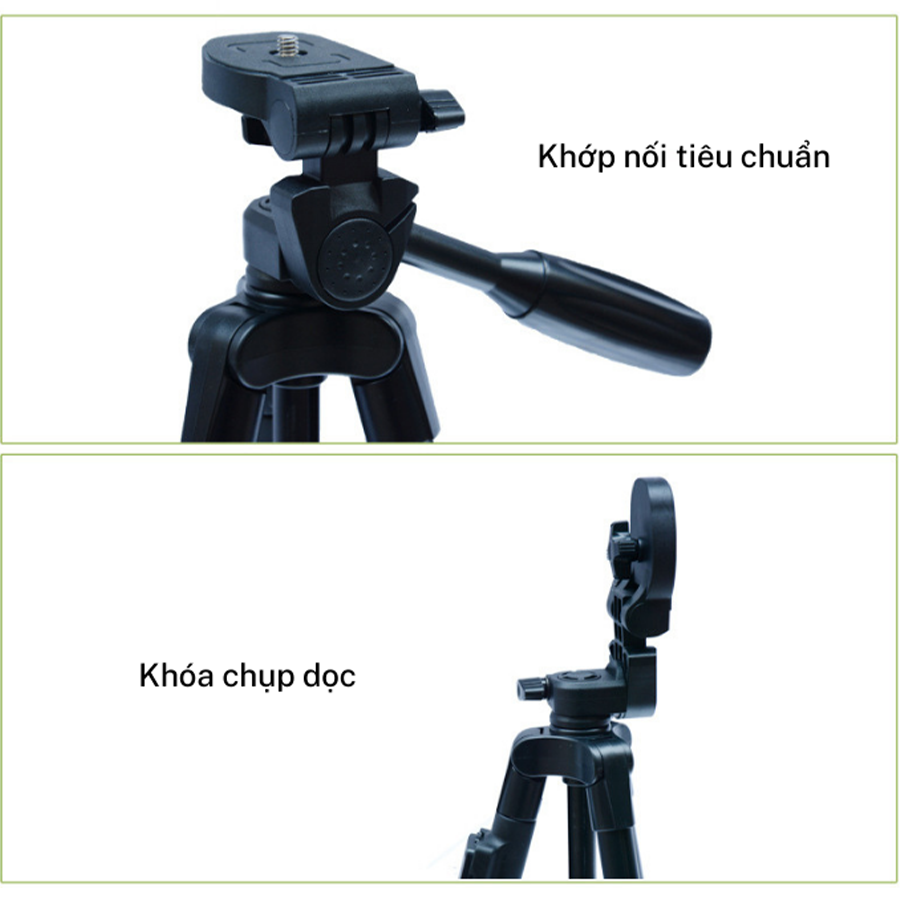 Chân Máy Ảnh, Tripod Chất Liệu Nhôm Cao Cấp - Gọn Nhẹ, Chắc Chắn [5208RM]