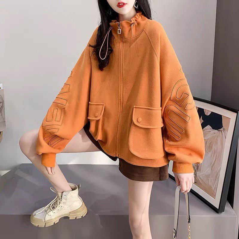 ÁO KHOÁC NỈ HODDIES NỮ FORM RỘNG CỰC XINH , HOT HÈ 2021 CHO CÁC BẠN