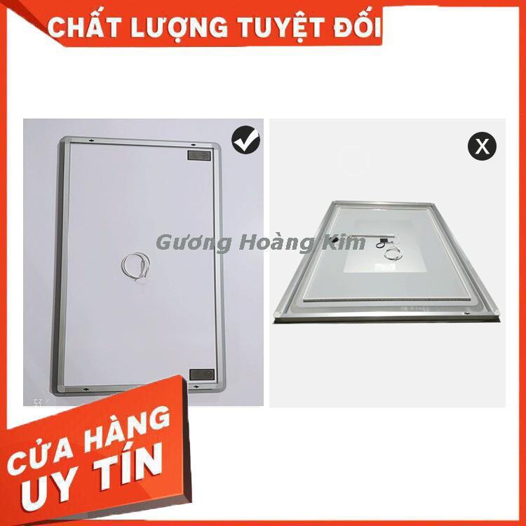 Gương elip oval bầu dục trang điển treo tường đèn led cảm ứng thông minh kích thước 50x90 cm- guong mirror