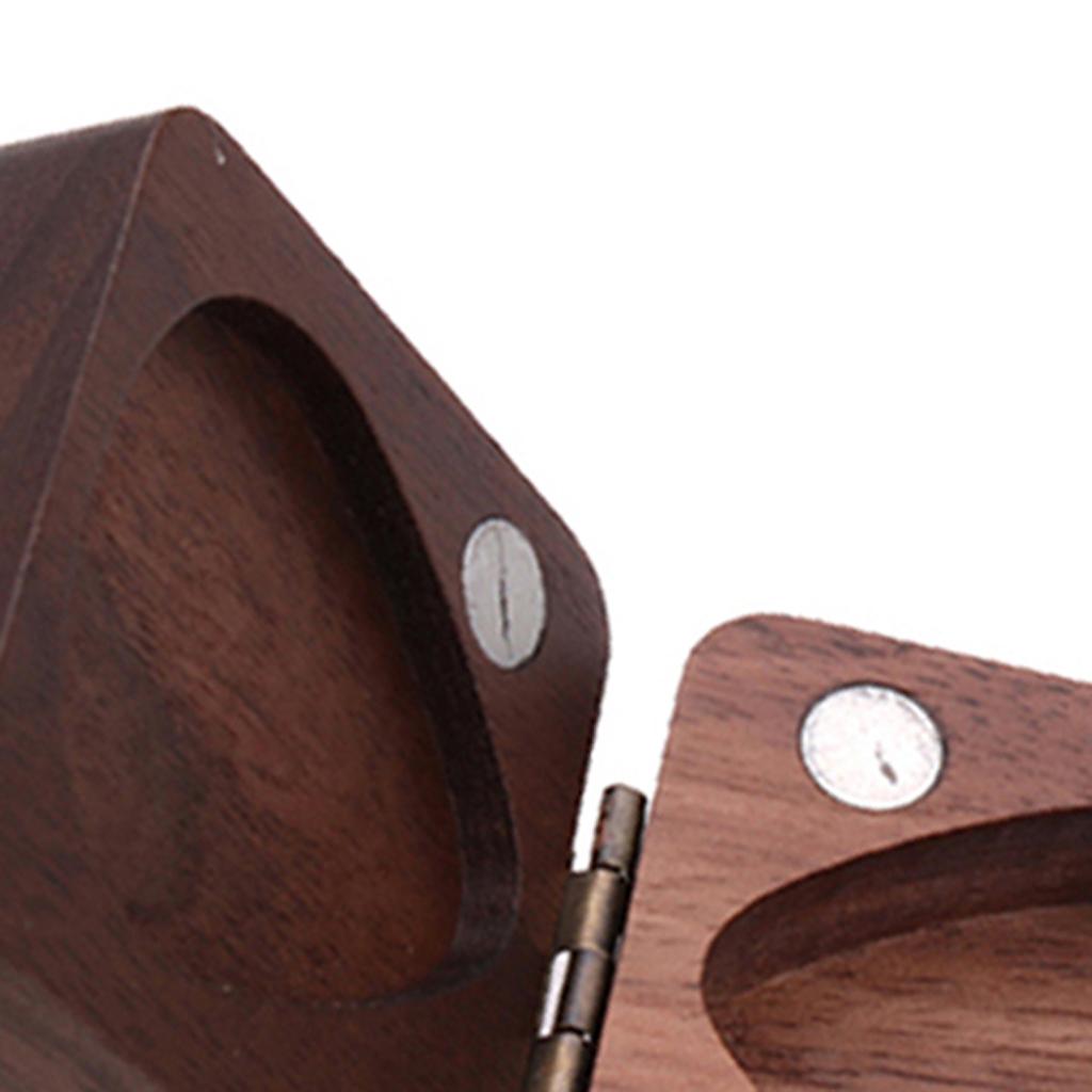 Sunnimix Chọn Plectrum Hộp Đựng Hạt Óc Chó Dành Cho Guitar Bass Ukulele Đàn Banjo Phụ Kiện