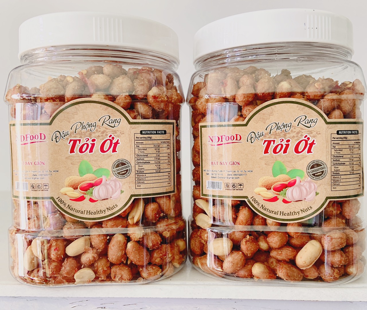 1KG ĐẬU PHỘNG SẤY TỎI ỚT