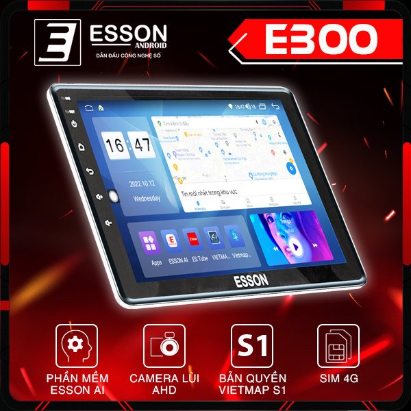 Màn hình cho xe ô tô ANDROID ESSON E300 - MMKauto