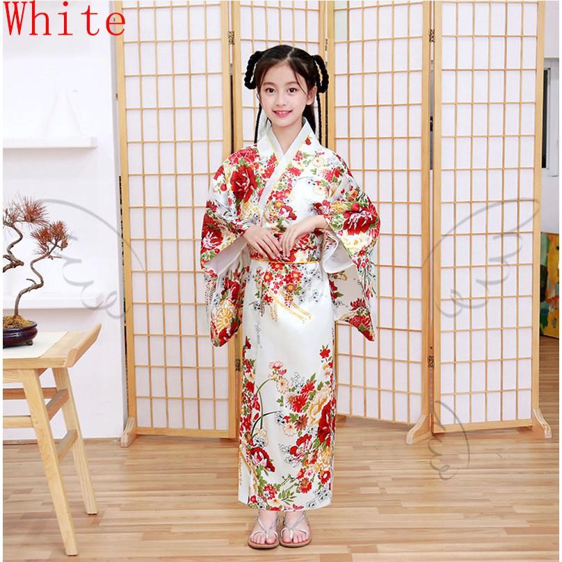 Bộ Kimono Phong Cách Nhật Bản Cho Bé Gái