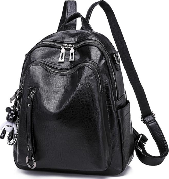 Women's Pu Leather Shoulder Bag Fashion Retro backpack Multi-function Student Schoolbag
