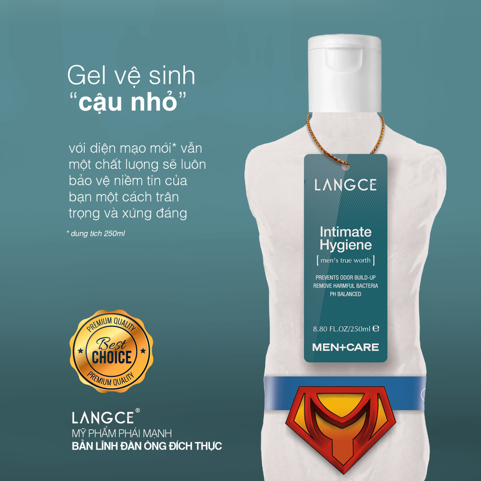 GEL VỆ SINH VÙNG KÍN CHO NAM 250ml LANGCE