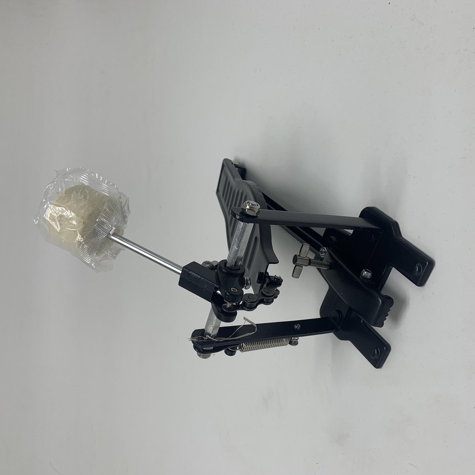 Durable Economy Single Foot Pedal Wool Drum Beater Single Chain Drive Black