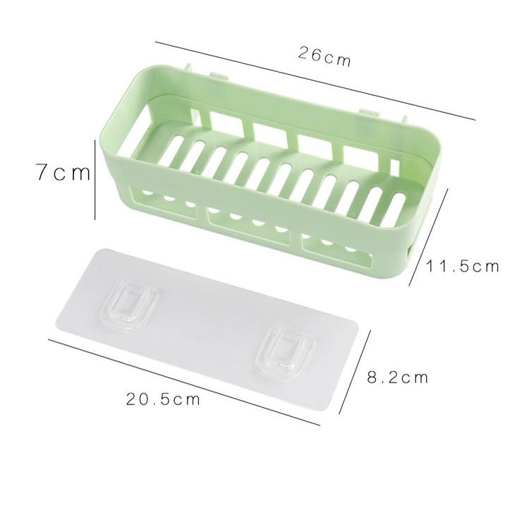 Kệ Nhà Tắm Phòng Bếp Dán Tường Kệ Đựng Mỹ Phẩm Gia Vị Treo Tường Hình Chữ Nhật H091