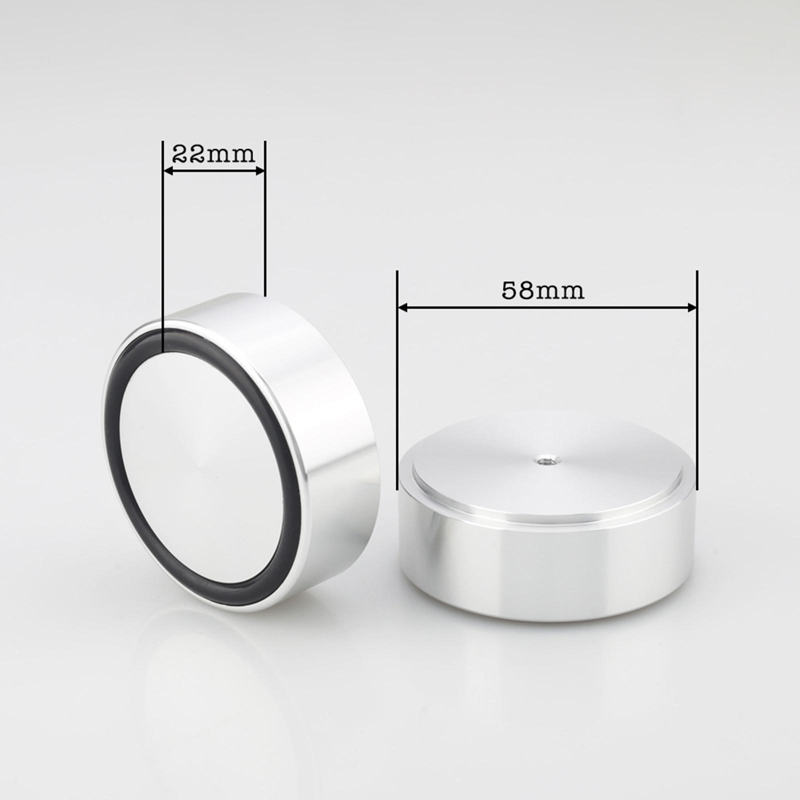 58x22mm Speaker Isolation Feet Pad Stand, Aluminum Alloy Amplifier Pad Isolation Base Feet Pad Absorb Shock for Audio Speaker Amplifier CD Player