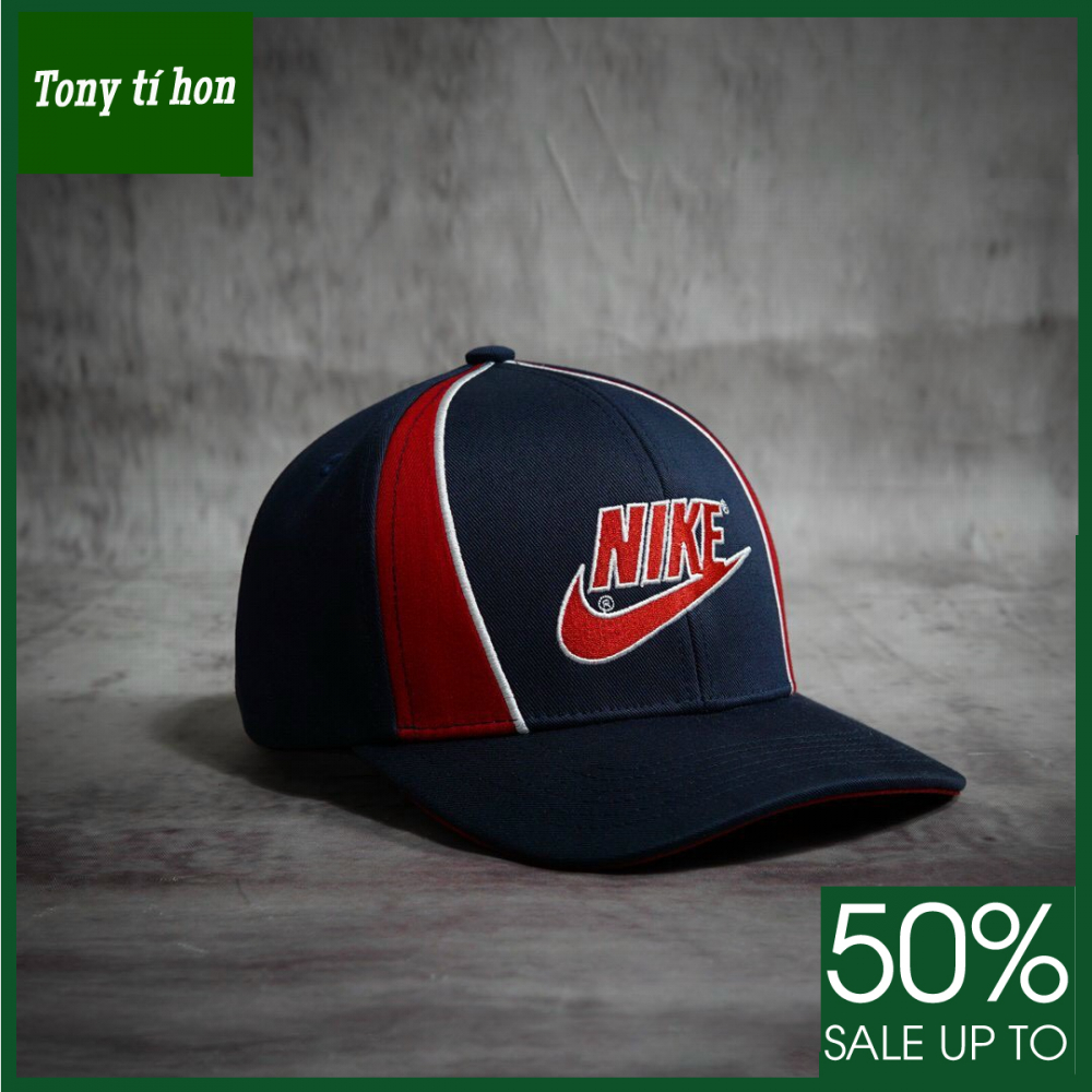 Tony tí hon -  Mũ/nón kết lưỡi trai Golf xanh navy phối đỏ thời trang nam nữ cao cấp