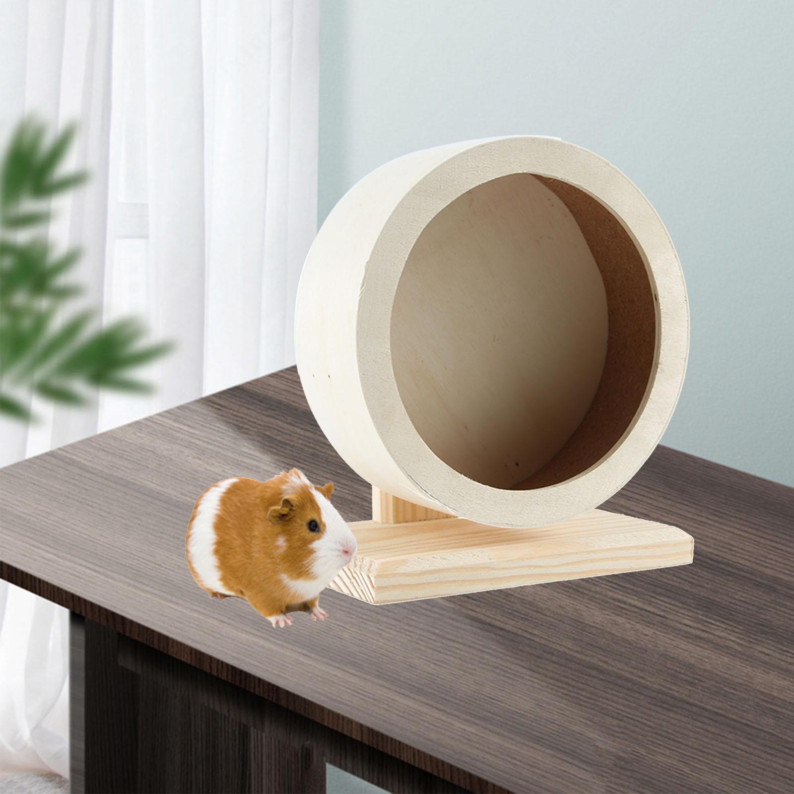 2 x Round Wooden Hamster Exercise Sports Wheel Mouse Rat Gerbil Pet Toy