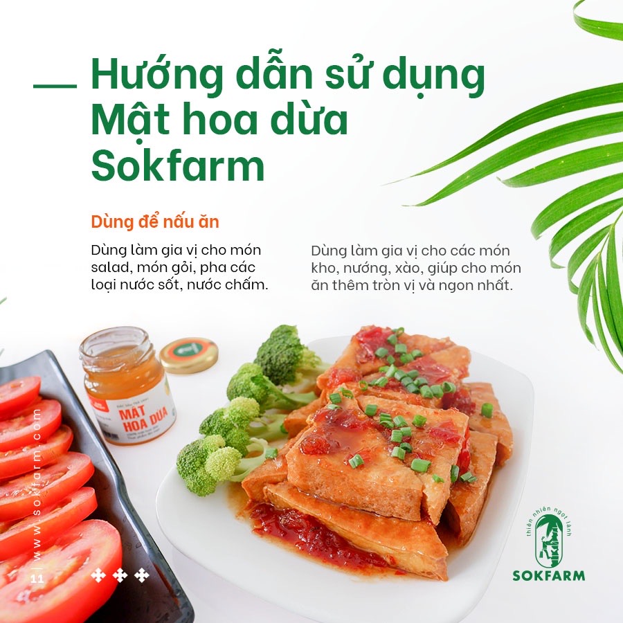COMBO 2 CHAI MẬT HOA DỪA - SOKFRAM- 500ml - 100% MẬT HOA DỪA NGUYÊN CHẤT