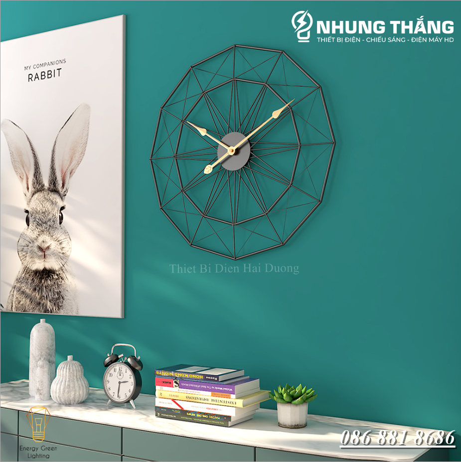 Đồng Hồ Treo Tường DH-98 - Trang Trí Nghệ Thuật Cao Cấp - Kiểu Dáng Hiện Đại , Sang Trọng - Đường Kính 60cm