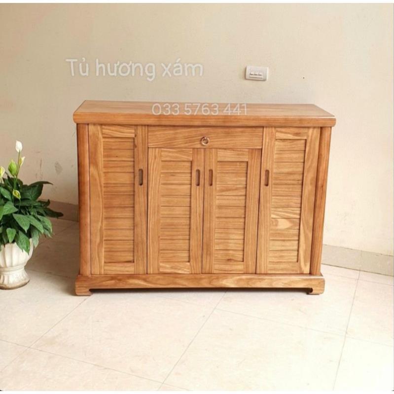 Tủ giày gỗ xoan đào hoặc gỗ hương xám ảnh thật 100