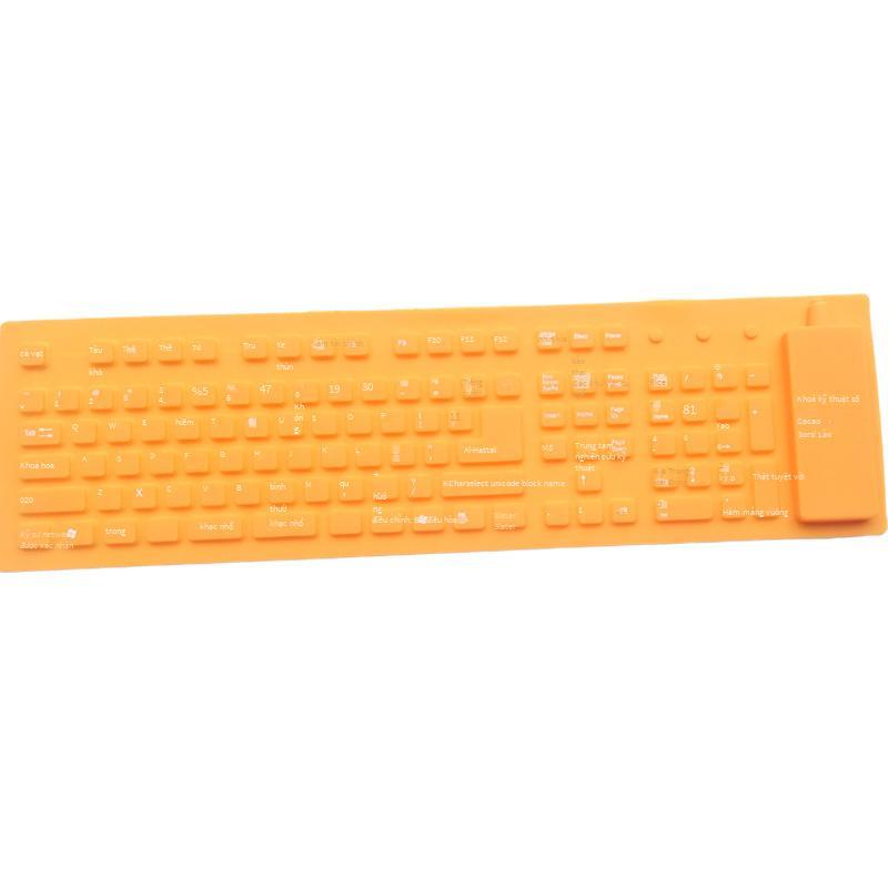 Ưu đãi đặc biệt bán trực tiếp bàn phím trò chơi silicon tại chỗ máy tính chống nước công nghiệp bên ngoài bàn phím cổ điển 109