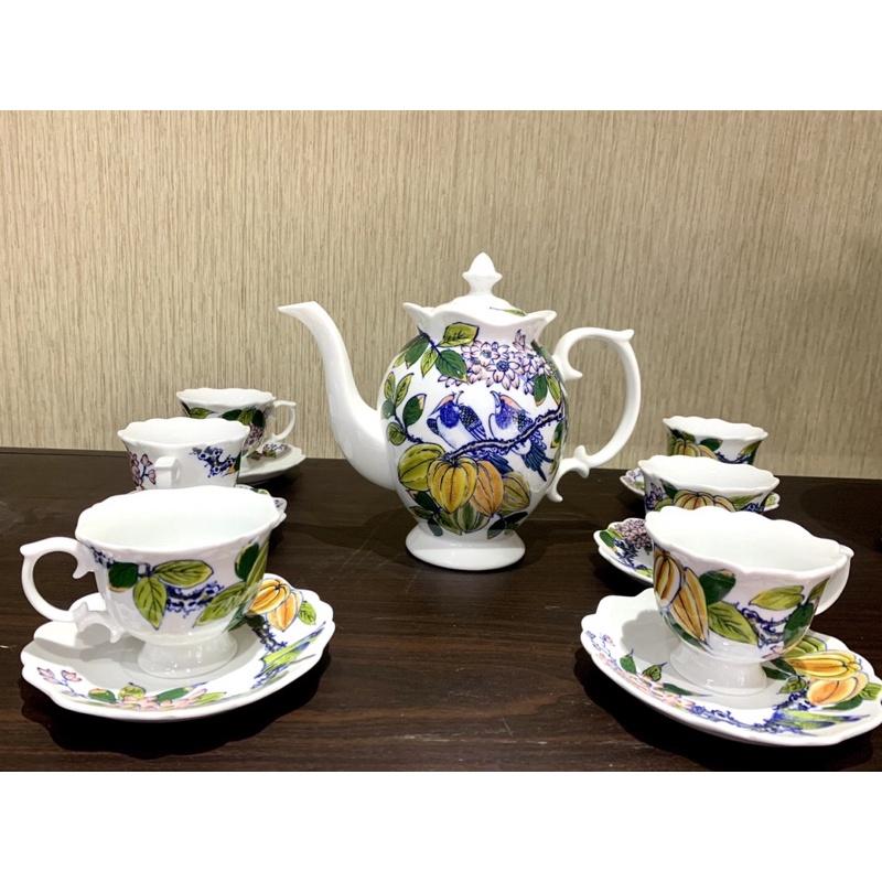 Ấm Chén Pha Trà Bát Tràng, Bộ Ấm Chén Pha Trà Cao Cấp dung tích 1,5L cỡ đại, Bộ Ấm ChénPHONG THUỶ 2021 - Gốm Sứ Huấn Hải