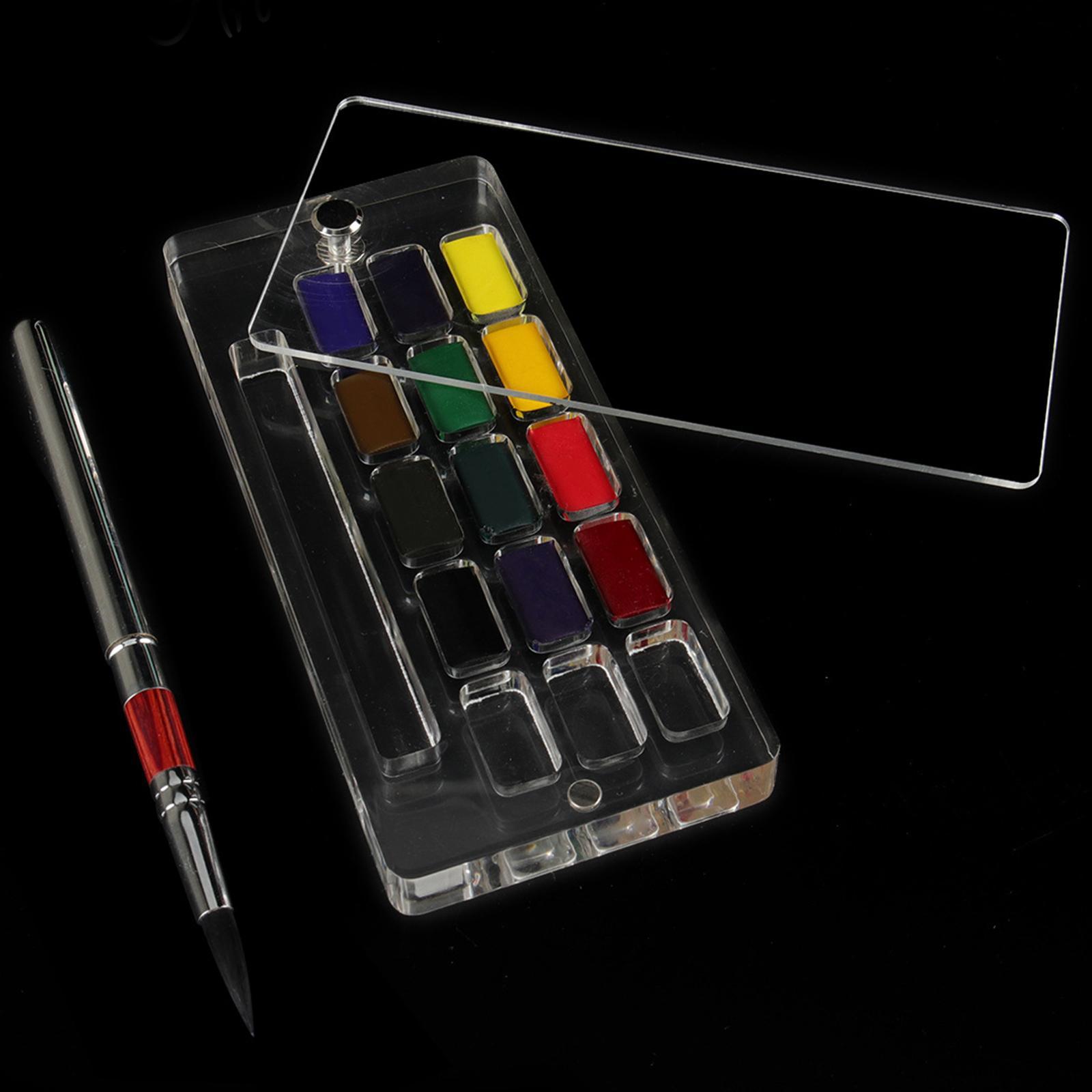 Empty Watercolor Storage Case Organizer Transparent Lightweight Accs