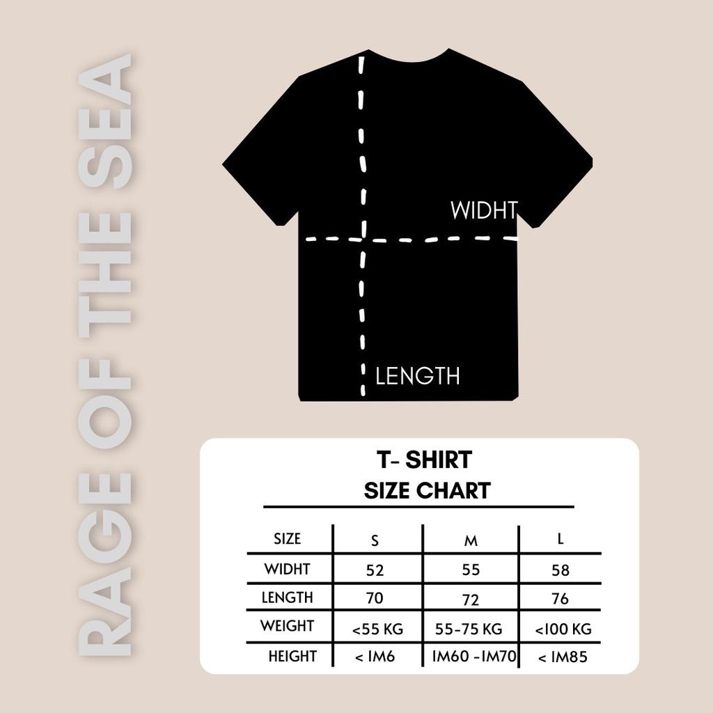 ÁO THUN (TEE) UNISEX RAGE OF THE SEA THÊU XÙ ROTS MÀU ĐỎ