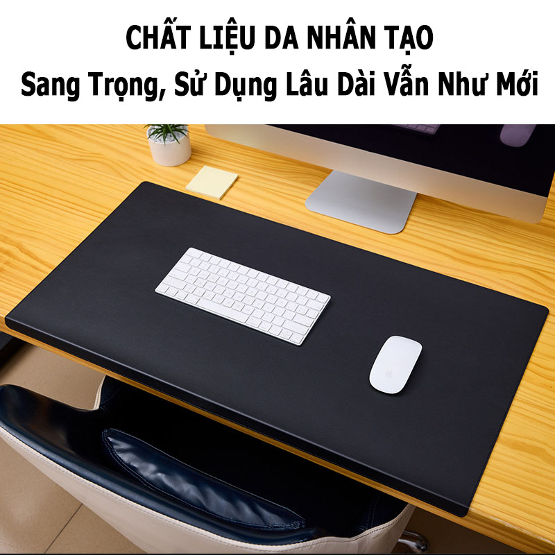 Tấm Thảm Lót Bàn Phím Chuột Cỡ Lớn; Bàn Di Chuột Máy Tính Da PU; Trải Bàn Làm Việc Văn Phòng; Setup Góc Học Tập