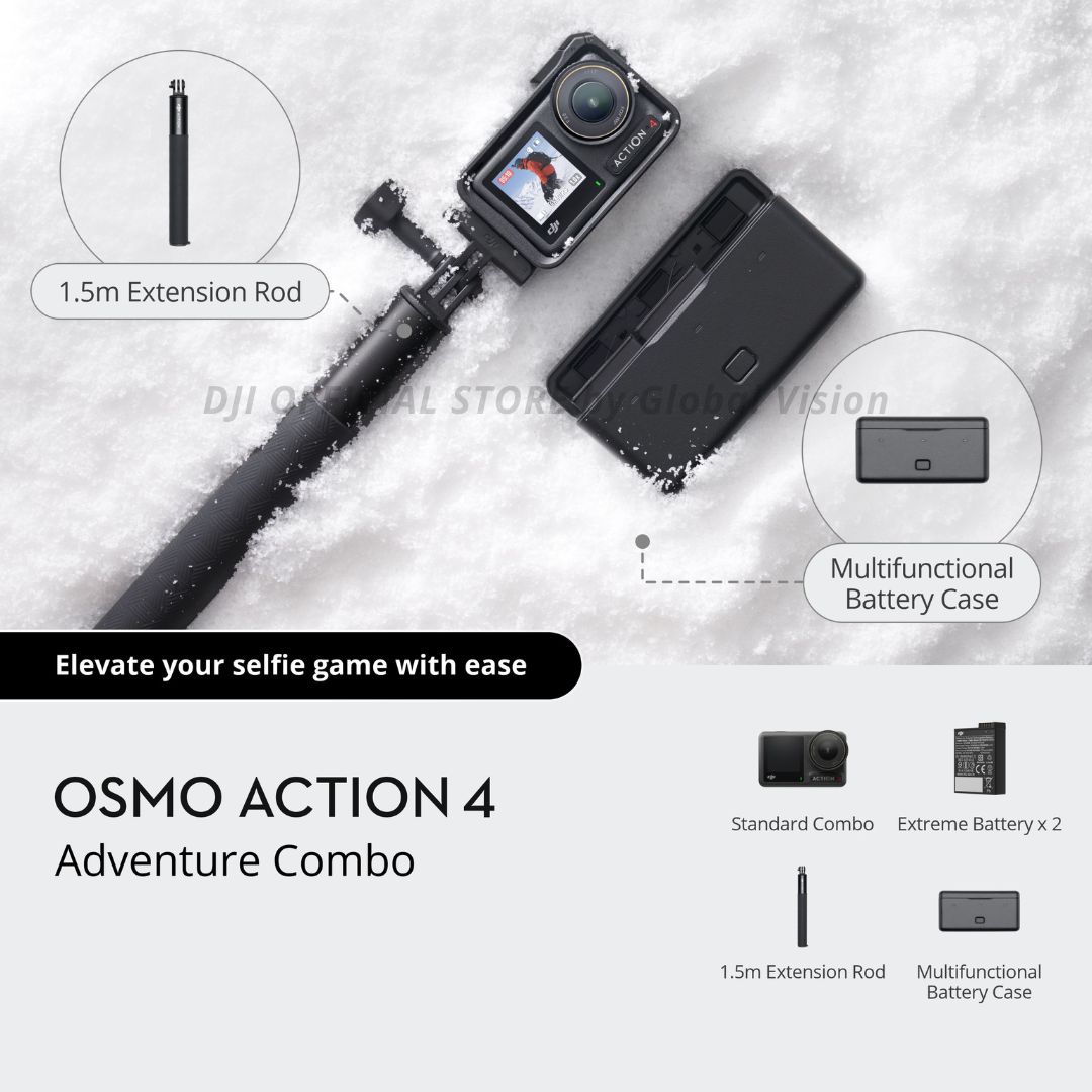 Hình ảnh Camera hành động DJI Osmo Action 4 máy quay hành trình 4K 120fps, góc siêu rộng, hoạt động tốt nhiệt độ thấp (DJI OA 4) - Hàng chính hãng