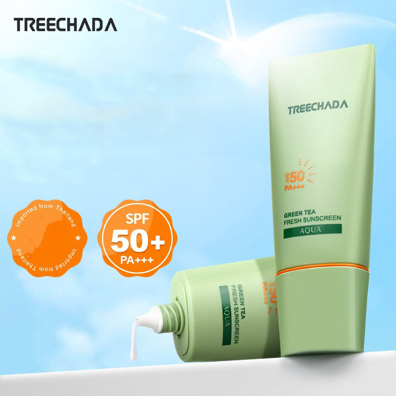 Kem chống nắng trà xanh không nhờn rít TreeChada Aqua Fresh Sunscreen Thái Lan 60ml