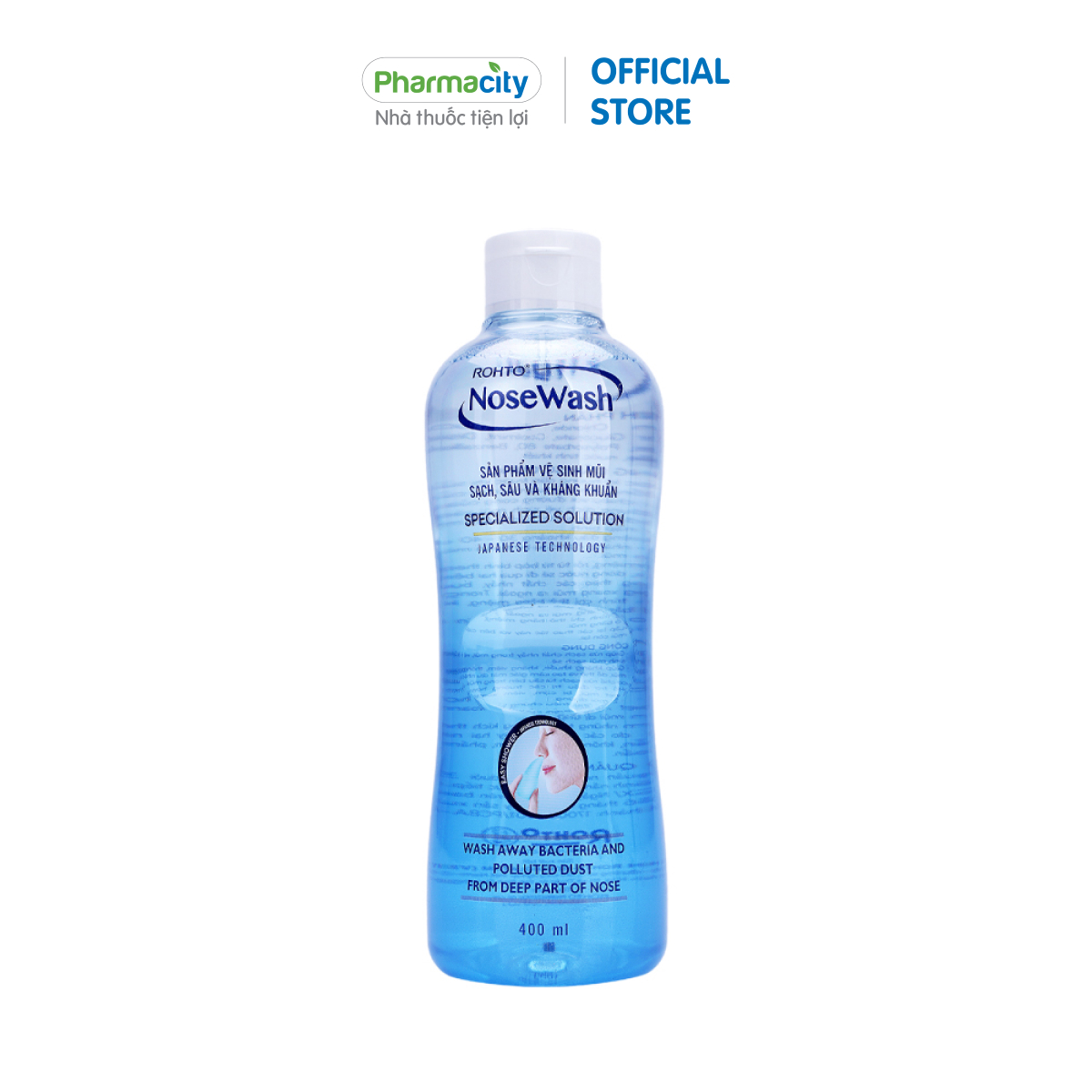 Bộ vệ sinh mũi sạch sâu và kháng khuẩn Rohto NoseWash (400ml)