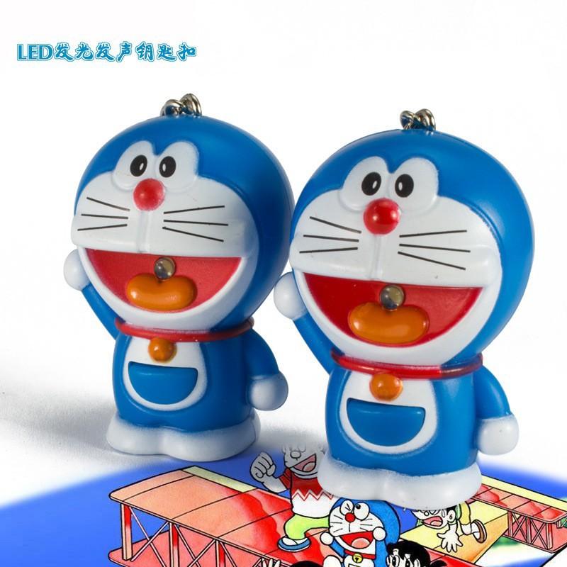 Móc khóa doremon phát sáng đèn Led có âm thanh-Móc khóa đoremon phát sáng-Doremon phát sáng Có Đèn cực yêu