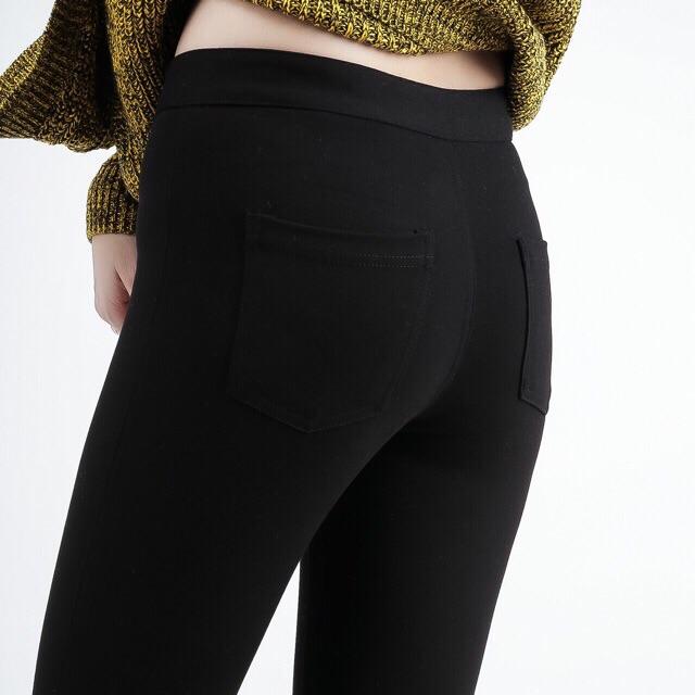 Quần Legging chất umi Hàn co giãn 4 chiều đanh, dai không bai không xù