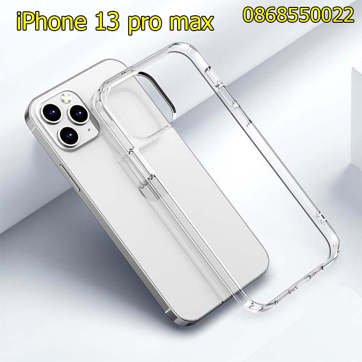 ốp dành cho iPhone 13 pro max/iPhone 12 trong suốt chống sốc đệm khí 4 góc