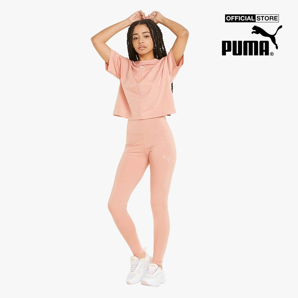 PUMA - Áo croptop nữ cổ tròn ngắn tay HER 847602