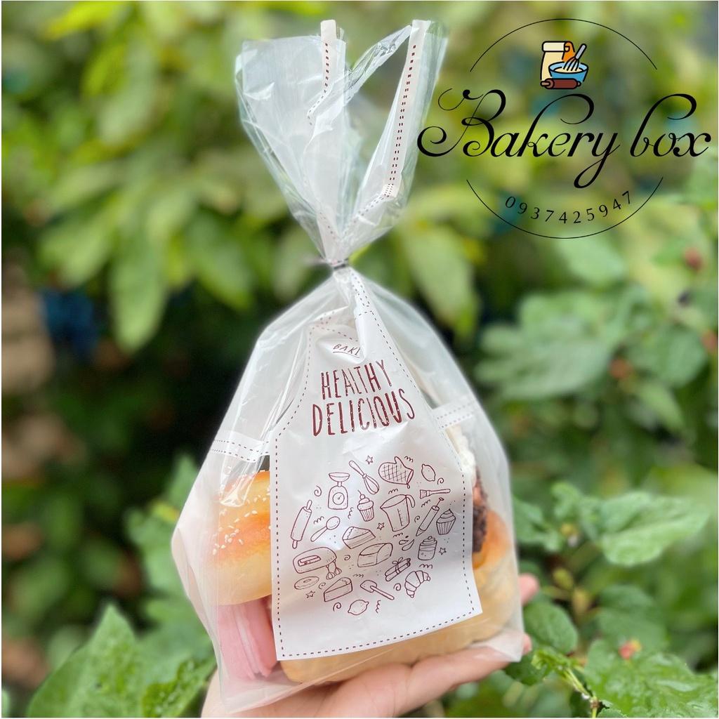 Túi Bánh Mì Hoa Cúc - Túi Sandwich - Trong Suốt Hoạ Tiết Healthy